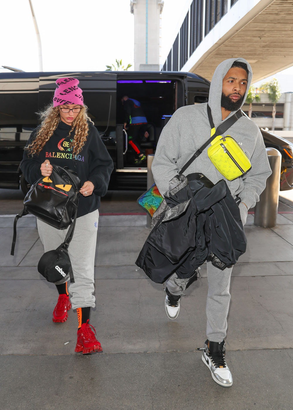 Lauren Wood and Odell Beckham Jr
Odell Beckham Jr. and Lauren Wood at Los Angeles International Airport, USA - 14 Feb 2020