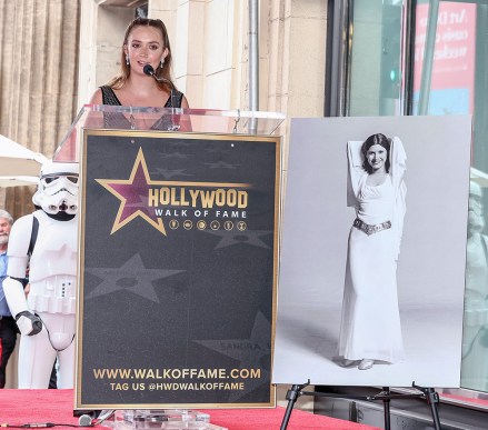 Billie Lourd
Carrie Fisher honored with a posthumous star on the Hollywood Walk of Fame, Los Angeles, California, USA - 04 May 2023