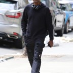 *EXCLUSIVE* Chris Rock is seen on a long morning walk in NYC after Will Smith was seen in India