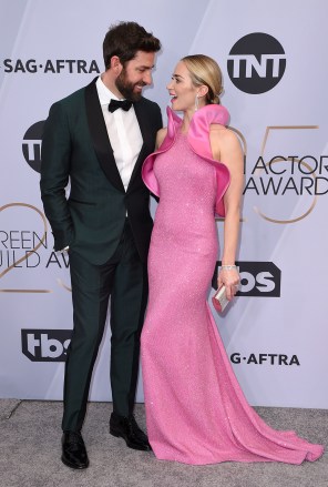 John Krasinski and Emily Blunt
25th Annual Screen Actors Guild Awards, Arrivals, Los Angeles, USA - 27 Jan 2019