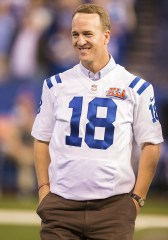 Indianapolis Colts Super Bowl Championship team is honored at halftime, led by Peyton Manning (18), of NFL football game action between the Tennessee Titans and the Indianapolis Colts at Lucas Oil Stadium in Indianapolis, Indiana. Indianapolis defeated Tennessee 24-17
NFL Titans vs Colts, USA - 20 Nov 2016