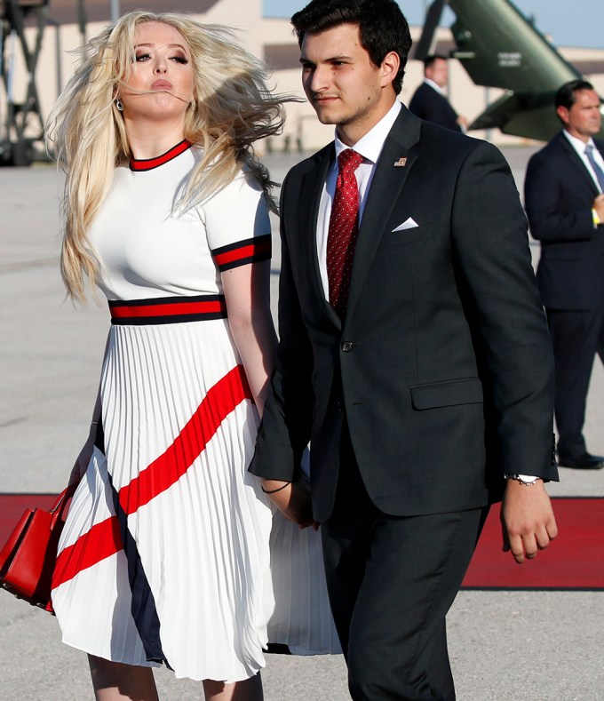Tiffany Trump & Michael Boulos Exiting Air Force One