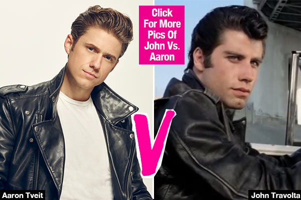 John Travolta Aaron Tveit Comparison