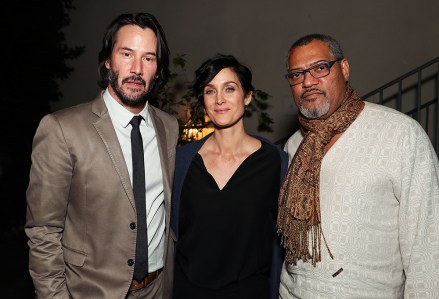 Keanu Reeves, Carrie-Anne Moss and Laurence Fishburne
'John Wick: Chapter 2' film premiere, After Party, Los Angeles, USA - 30 Jan 2017