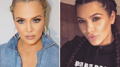 Kim Kardashian Khloe Kardashian Boxer Braids