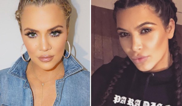 Kim Kardashian Khloe Kardashian Boxer Braids