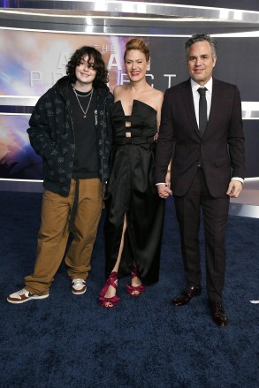 Bella Ruffalo, Sunrise Coigney and Mark Ruffalo
'The Adam Project' film premiere, New York, USA - 28 Feb 2022