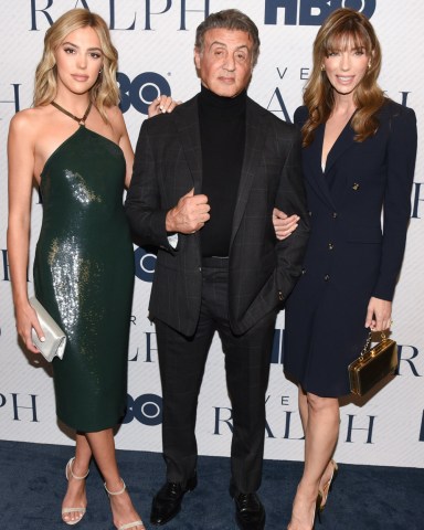 Sistine Rose Stallone, Sylvester Stallone and Jennifer Flavin 'Very Ralph' film premiere, Arrivals, The Paley Center for Media, Los Angeles, USA - 11 Nov 2019