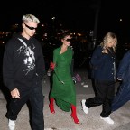The Beckham family seen on their way to have a dinner party at La Girafe in Paris