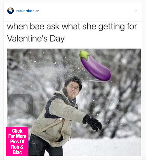 Rob Kardashian Valentines Day Message