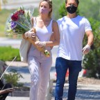Brie Larson boyfriend Elijah Allan-Blitz buy flowers face mask