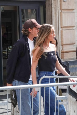 Brie Larson and boyfriend Elijah Allan-Blitz are spotted leaving the cinema Barberini in Rome after the press conference for Fast & Furious X. 12 May 2023 Pictured: Brie Larson, Elijah Allan-Blitz. Photo credit: ROM@MEGA TheMegaAgency.com +1 888 505 6342 (Mega Agency TagID: MEGA980744_007.jpg) [Photo via Mega Agency]