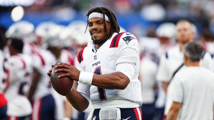New England Patriots quarterback Cam Newton during the first half of an NFL preseason football game against the New York Giants, in East Rutherford, N.J
Patriots Giants Football, East Rutherford, United States - 29 Aug 2021