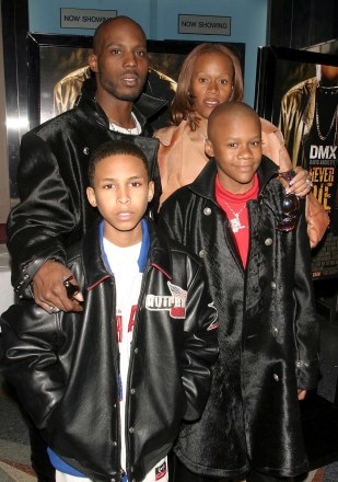 DMX and Tashera Simmons with their son Xavier and godson Jevon
'NEVER DIE ALONE' FILM PREMIERE, NEW YORK, AMERICA - 24 MAR 2004