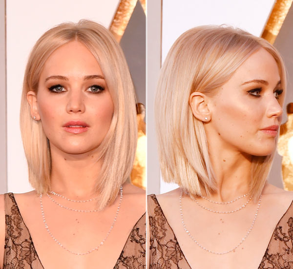 Photos Jennifer Lawrence S Academy Awards Hair Makeup Sleek Hair Hollywood Life