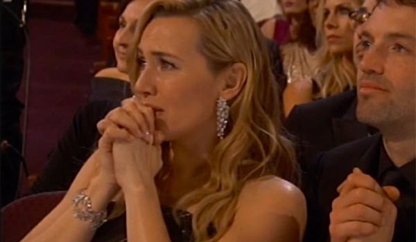 Kate Winslet Reaction Leonardo DiCaprio Oscar Win