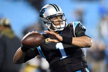 Carolina Panthers' Cam Newton (1) warms up before an NFL football game against the New Orleans Saints in Charlotte, N.C
Saints Panthers Football, Charlotte, USA - 17 Dec 2018