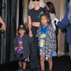 Kim Kardashian Leaves Her New York City Hotel With Two Of Her Kids
