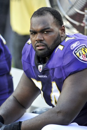 Baltimore Ravens offensive tackle Michael Oher (74) on the sidelines prior to the game
Baltimore Ravens v. Washington Redskins, NFL  Pre Season American Football Game at the FedEx Field in Landover, Maryland, America - 21 Aug 2010
The Ravens won the game 23 - 3.