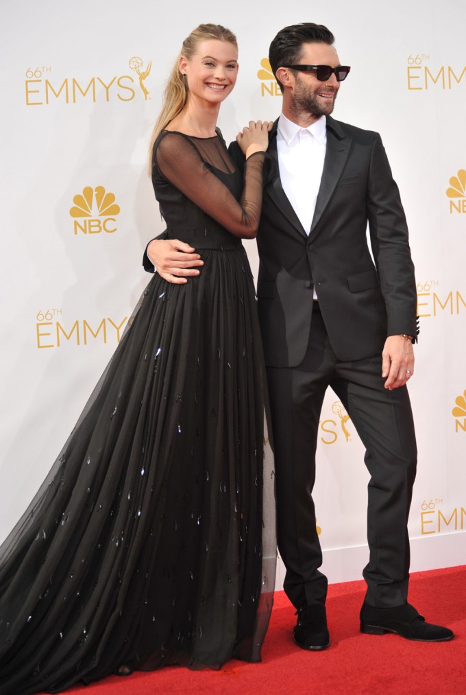 Adam Levine & Behati Prinsloo at the 2014 Primetime Emmys