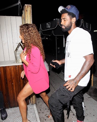 West Hollywood, CA  - NBA Star, Kyrie Irving is spotted with girlfriend, Golden (Marlene Wilkerson) while arriving at an event at The Nice Guy in West Hollywood.Pictured: Kyrie IrvingBACKGRID USA 23 AUGUST 2019 USA: +1 310 798 9111 / usasales@backgrid.comUK: +44 208 344 2007 / uksales@backgrid.com*UK Clients - Pictures Containing ChildrenPlease Pixelate Face Prior To Publication*