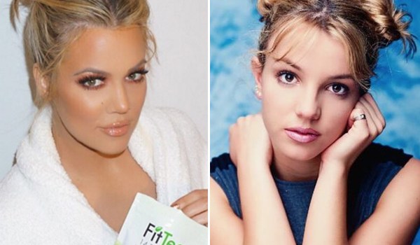 Britney Spears Khloe Kardashian Pigtail Buns
