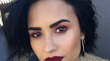Demi Lovato Burgundy Makeup