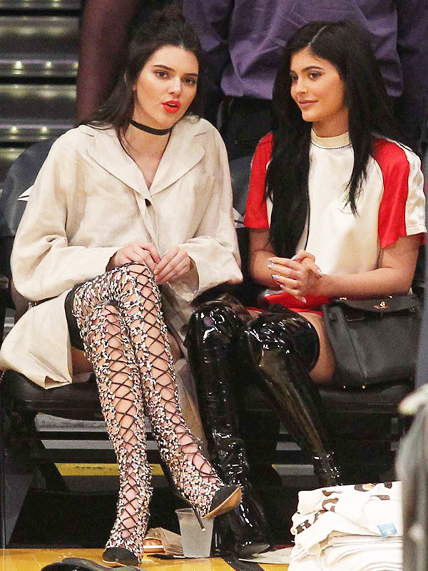 Thigh-High Boots At Lakers Game 