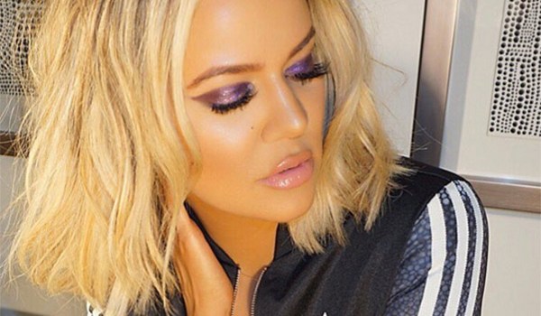 Khloe Kardashian Purple Smokey Eye