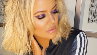 Khloe Kardashian Purple Smokey Eye