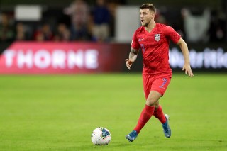 United States' Paul Arriola in action against Cuba during the second half of a CONCACAF Nations League soccer game, in Washington. The U.S. won 7-0
CONCACAF Cuba US Soccer, Washington, USA - 11 Oct 2019