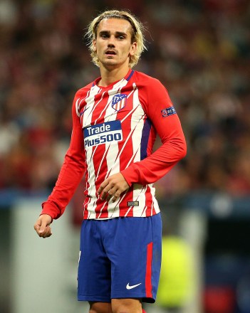 Editorial use only. No merchandising. For Football images FA and Premier League restrictions apply inc. no internet/mobile usage without FAPL license - for details contact Football Dataco
Mandatory Credit: Photo by Matt McNulty/JMP/REX/Shutterstock (9097057bk)
Atletico Madrid's Antoine Griezmann
Atletico Madrid v Chelsea, UK - 28 Sep 2017