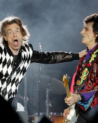 The Rolling Stones - Mick Jagger and Ronnie Wood The Rolling Stones in concert at Soldier Field, Chicago, USA - 21 Jun 2019