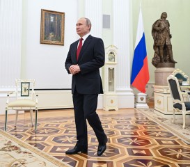 Editorial use only
Mandatory Credit: Photo by Kommersant Photo Agency/Shutterstock (10525382e)
Russian President Vladimir Putin
Chancellor of Germany Angela Merkel visit to Moscow, Russia - 11 Jan 2020