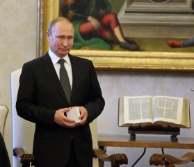 Pope Francis receives in audience Vladimir Putin, President of the Russian Federation.
Russian President Vladimir Putin visit to Italy - 04 Jul 2019