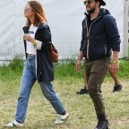 Kit Harington and his wife Rose Leslie were spotted at the Glastonbury Festival