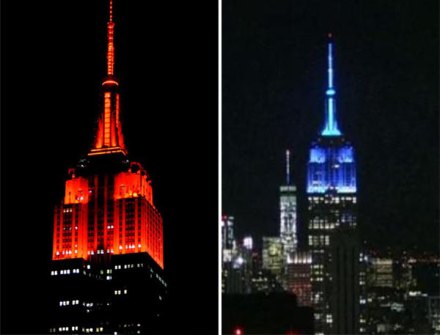 Empire State Building Turns Red