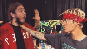 Justin Bieber Chokes Post Malone