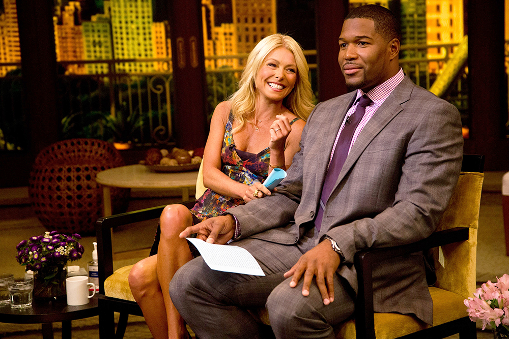 Michael Strahan joins Kelly Ripa as the new co-host of "Live! with Kelly and Michael" on in New York
TV Live with Kelly and Michael, New York, USA - 4 Sep 2012