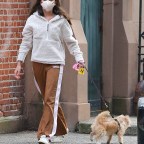 *EXCLUSIVE* Suri Cruise seen taking a stroll with her puppy in NYC