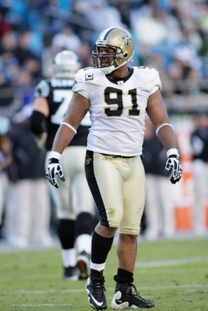New Orleans Saints defensive end Will Smith (91) in the second half of an NFL football game against the Carolina Panthers in Charlotte, N.C
Saints Panthers Football, Charlotte, USA - 7 Nov 2010