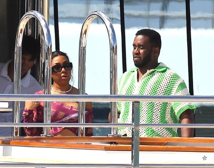 own yacht with family members 