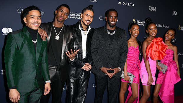 BEVERLY HILLS, CALIFORNIA - JANUARY 25: Justin Dior Combs, Christian Combs, Quincy Brown, Honoree Sean "Diddy" Combs, D'Lila Star Combs, Chance Combs, and Jessie James Combs attend the Pre-GRAMMY Gala and GRAMMY Salute to Industry Icons Honoring Sean "Diddy" Combs on January 25, 2020 in Beverly Hills, California. (Photo by Steve Granitz/WireImage)