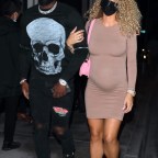 *EXCLUSIVE* Jason Derulo and a pregnant Jenna Frumes enjoy a dinner date at Catch LA