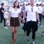 Former Miss Universe, Olivia Culpo flashed her toned legs while holding hands with her NFL beau Danny Amendola as they enjoyed the music at the Coachella Music Festival during the first weekend.