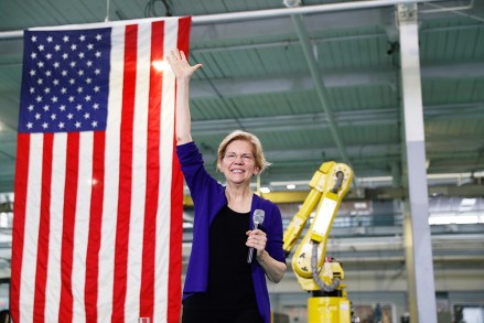 Democratic presidential candidate Sen. Elizabeth Warren, D-Mass., speaks at Focus: HOPE in Detroit
Election 2020 Elizabeth Warren, Detroit, USA - 04 Jun 2019