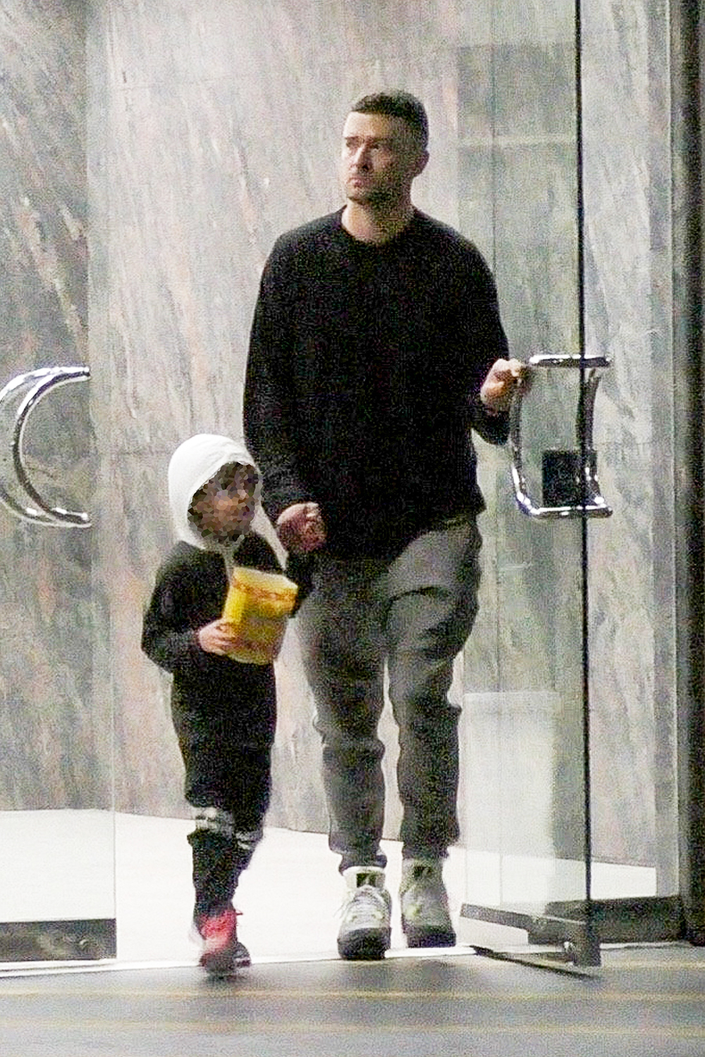 Justin Timberlake enjoys a movie night out with his little one