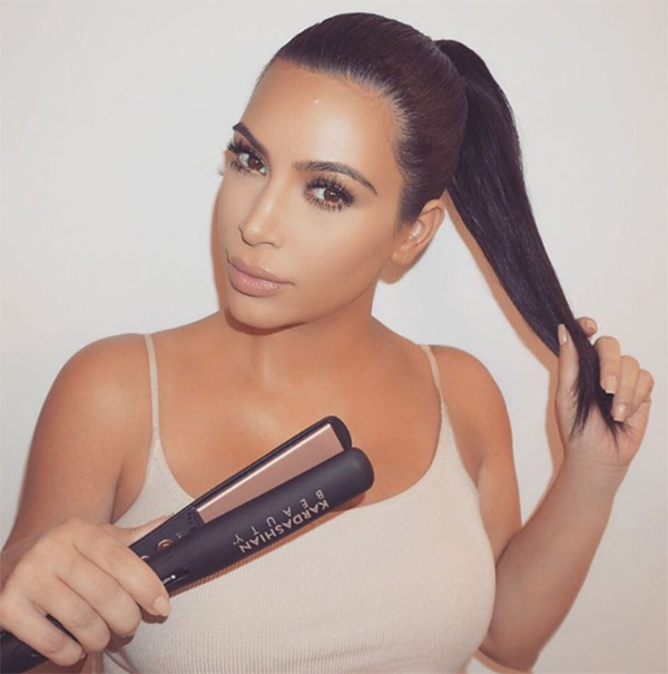 Kim Kardashian S Flat Iron Get Her Must Have Hair Styling Tool Hollywood Life