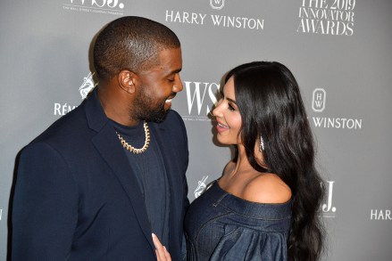 Kanye West ve Kim Kardashian West 9. Yıllık WSJ.  Magazine Innovator Awards, Gelenler, Museum of Modern Art, New York, ABD - 06 Kasım 2019