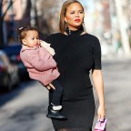 Chrissy Teigen and baby Luna, John Legend out and about in NEw York